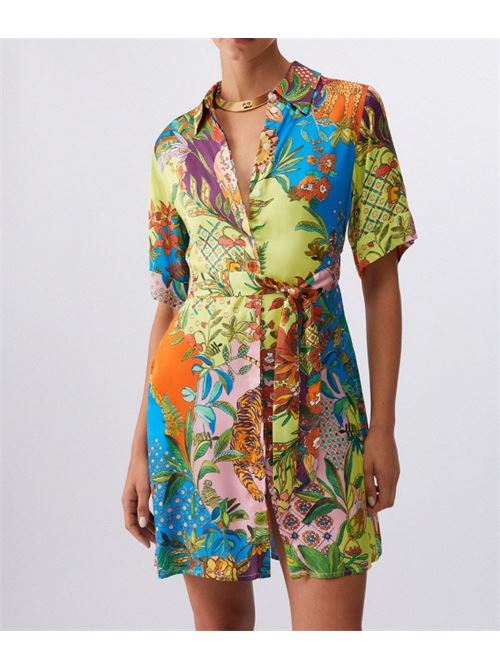 Short dress in printed satin Liu Jo | WA6482T471A.P9363